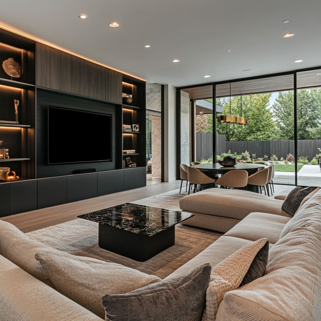 Salon luxe rénovation Côte d'Azur design intérieur